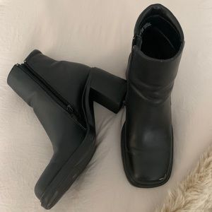 Vintage block heel booties
